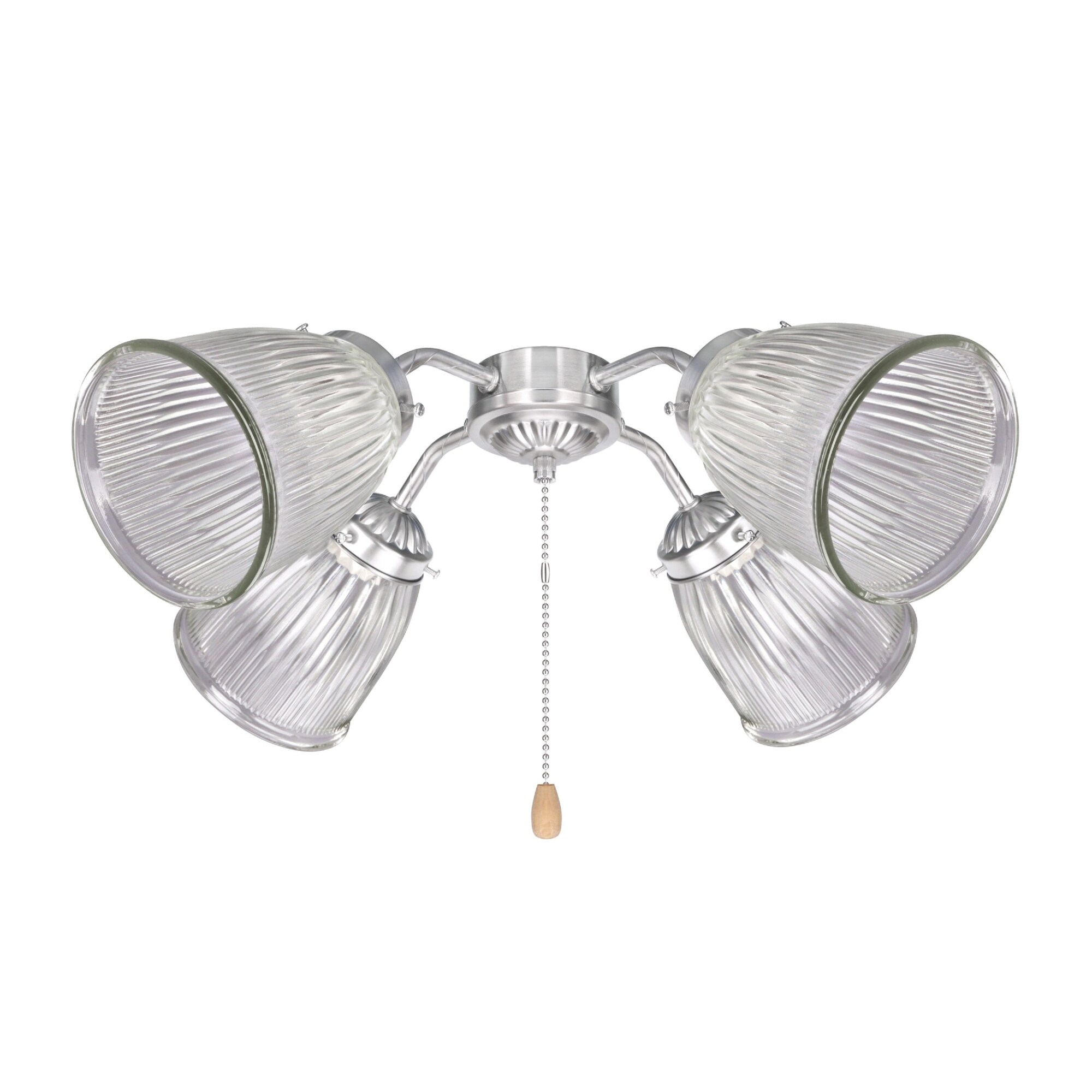Lot Of 3 Clear Ribbed Glass Ceiling Fan Light Globe Shades Replacement Home Garden Com Lamps Lighting Ceiling Fans