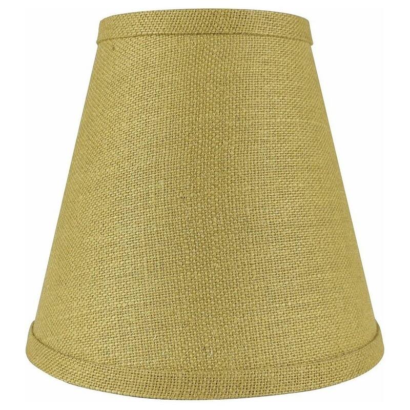Many Selections Table Lamp Shade, 5 inch Top, 9 inch Bottom, 8.5 inch Slant - Single - Mustard Yellow Burlap