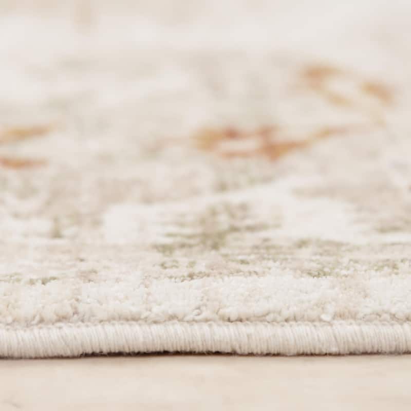 Alora Decor Sage Traditional Floral Medallion Wool Area Rug