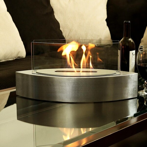 Shop Sunnydaze Barco Ventless Tabletop Ethanol Fireplace Stainless