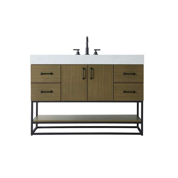 slide 2 of 136, Lennox 48 - 60 Inch Single Bathroom Vanity Chestnut Brown - 48"
