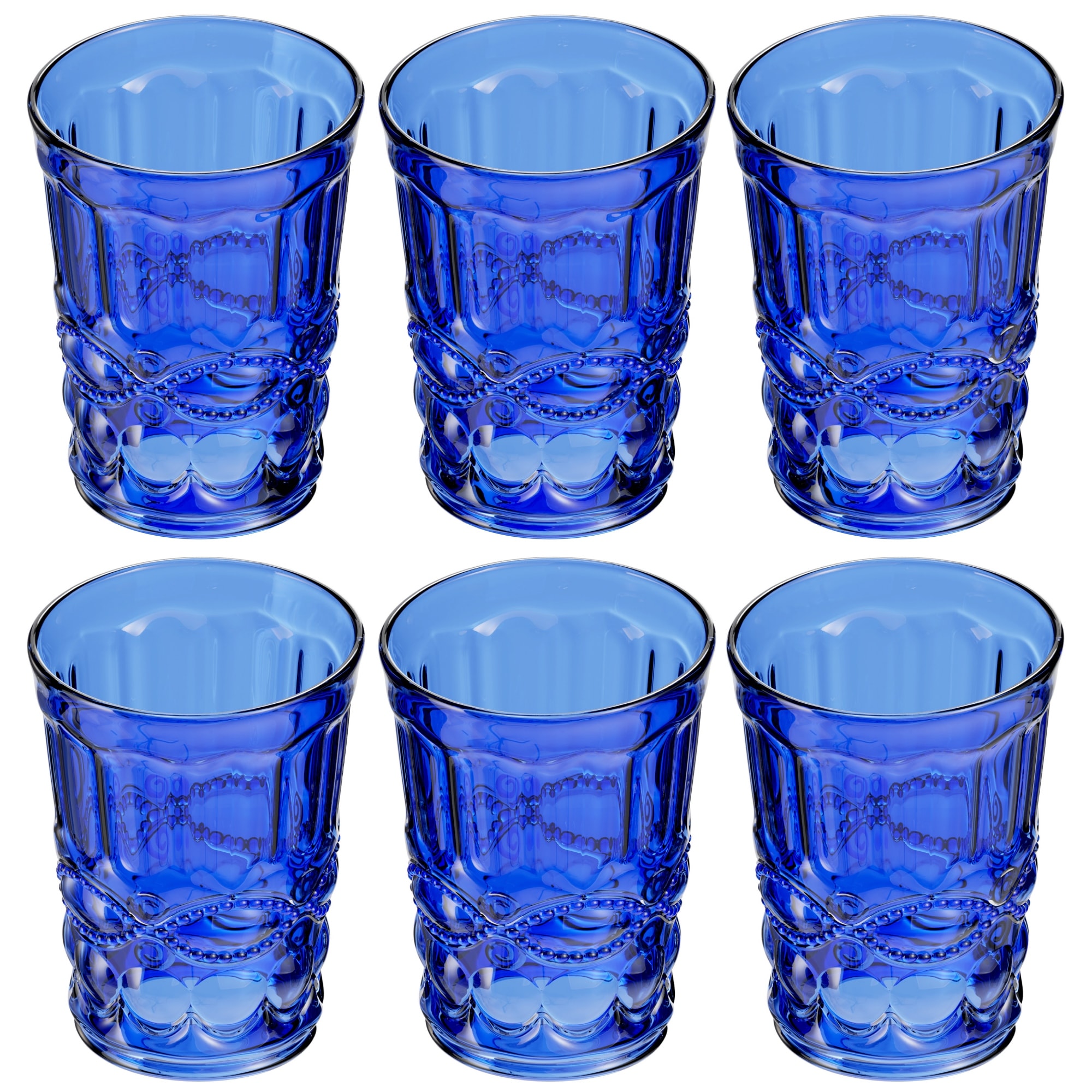 Bormioli Rocco Rock Bar Beverage Glass, Set of 6 - Blue