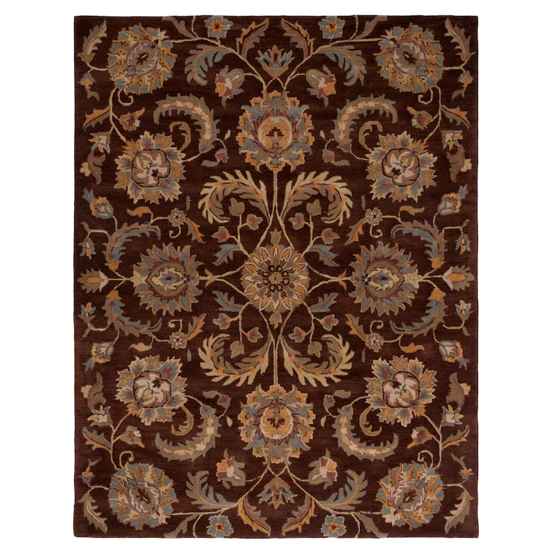 SAFAVIEH Handmade Heritage Hrissoula Traditional Oriental Wool Rug - 8' x 10' - Brown/Gold