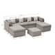 COSIEST 7-Piece Outdoor Patio Wicker Sectional Sofa with Coffee Table