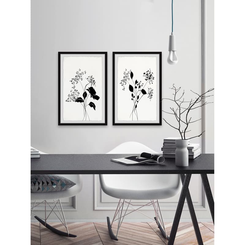 Flower and Buds Diptych