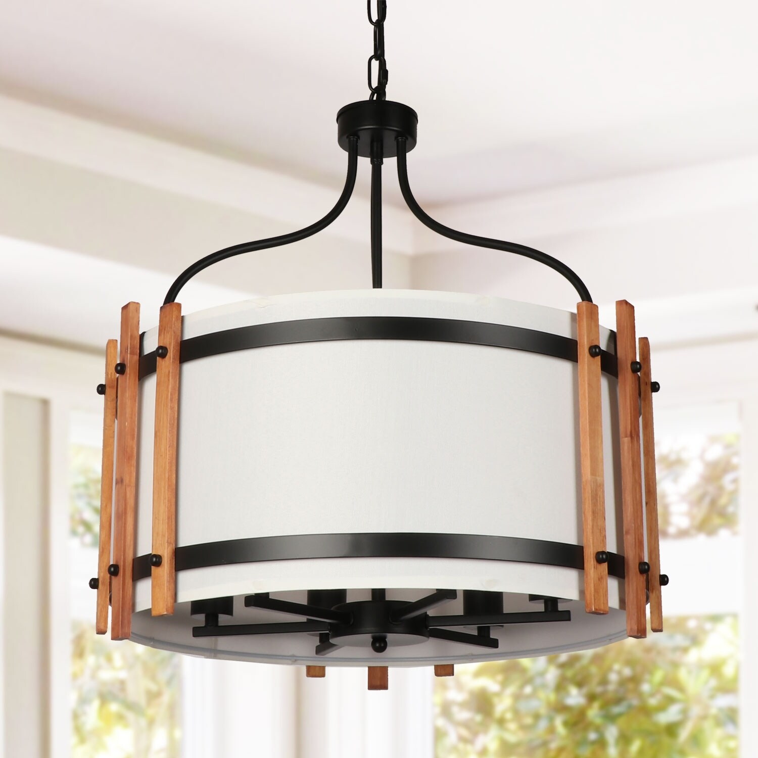 Drum chandelier with chain deals