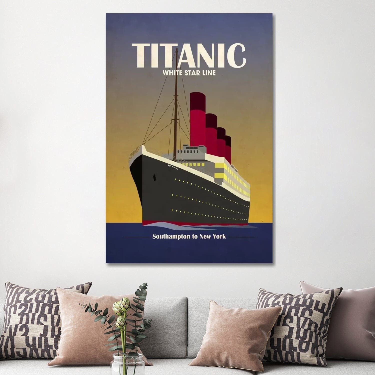 iCanvas Titanic Ocean Liner Art Deco by Michael Tompsett Canvas Print -  Bed Bath & Beyond - 9625552