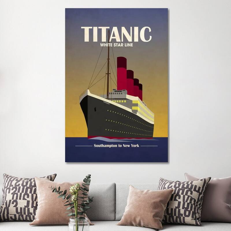 iCanvas "Titanic Ocean Liner Art Deco" by Michael Tompsett Canvas Print