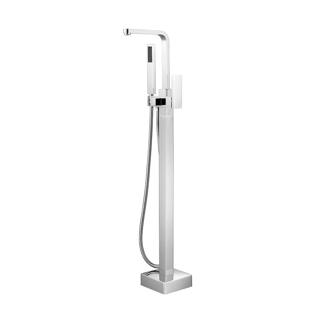 Topcraft Floor Mounted Bathtub Filler with Handheld Showerhead