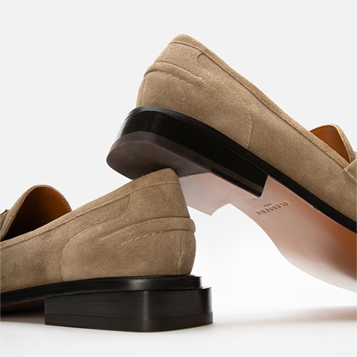 Clergerie Jael Leather Loafer - 36.5 FR/6 US - Amber Suede