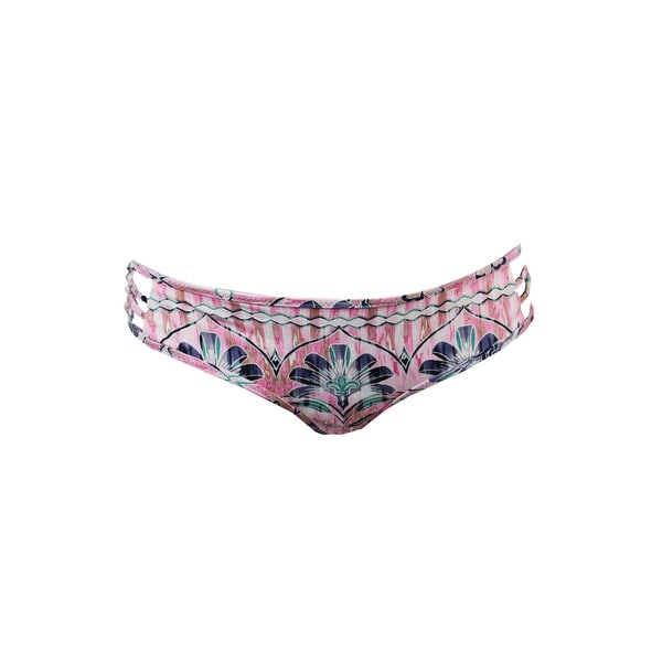 O'Neill Pink Multi Starlis Printed Strappy Cheeky Bikini Bottom XL