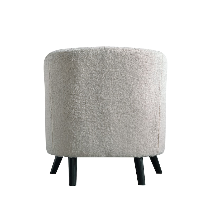 Corvus Schaefer Velvet Curved Back Barrel Accent Chair