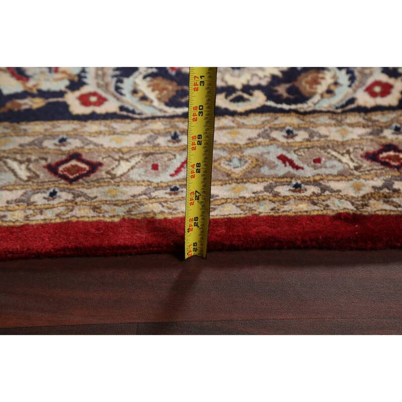 Vegetable Dye Nain Persian Area Rug Hand-knotted Large Wool Carpet - 12'1" x 19'1"