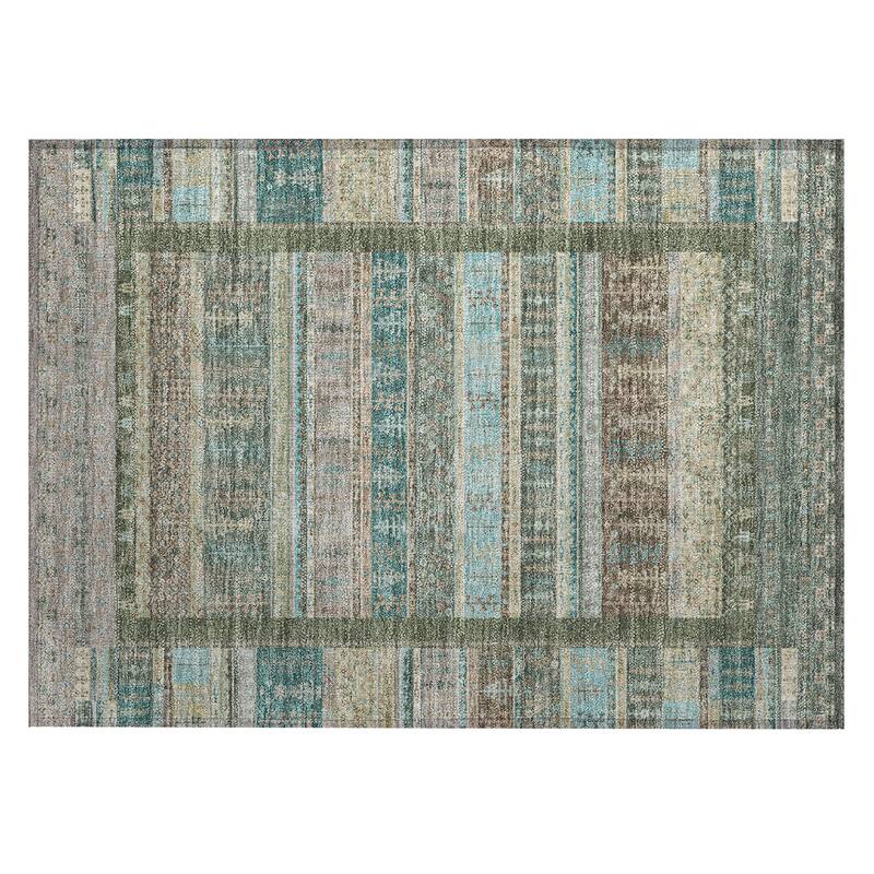 Machine Washable Indoor/Outdoor Global Kilim Chantille Rug