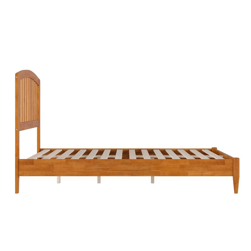 Quincy Full Solid Wood Low Profile Platform Bed in Light Toffee