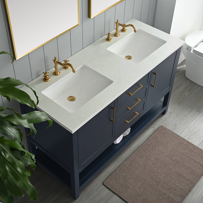 Sudio Design Arlo 54" Double Bathroom Vanity - 54" Double Sink
