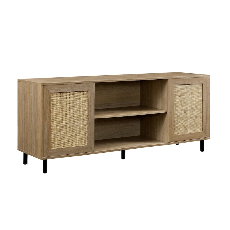 Middlebrook Designs Boho Rattan-Door TV Stand