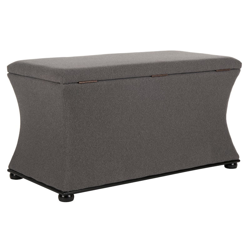 SAFAVIEH Gigi Cream Linen Storage Bench - 36" W x 19" D x 21" H - 36Wx19Dx21H