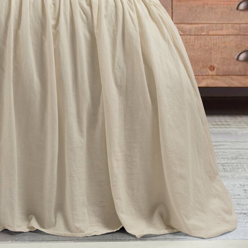 Lush Decor Belgian Flax Prewashed Linen Rich Cotton Blend Bedspread 3Piece Set