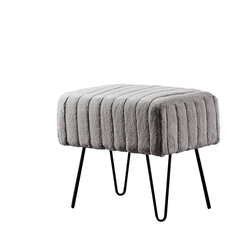 Serenta SuperMink Fauxfur Ottoman Bench