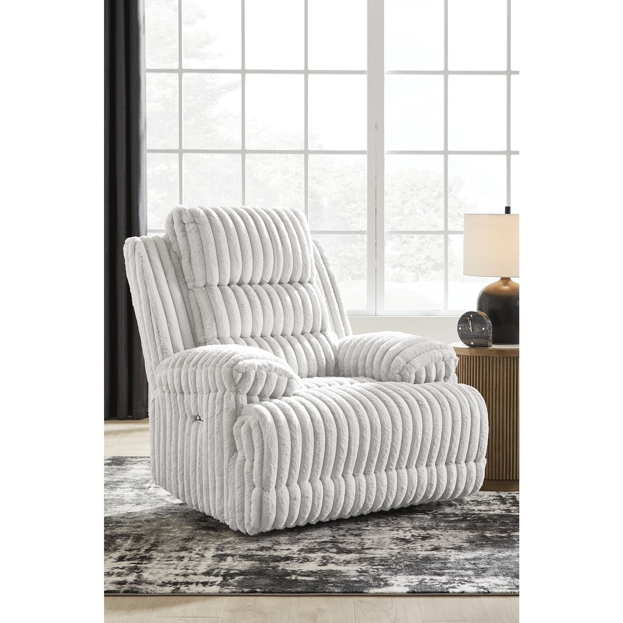 Signature Design by Ashley Higgesbee White Power Recliner