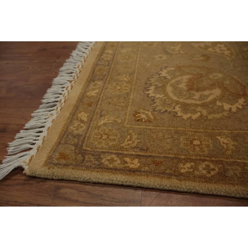 Hand Knotted Oriental 100% Wool Carpet Traditional All-Over Yellow & Gold Peshawar Area Rug - 10' 3'' X 7' 10''