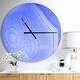 preview thumbnail 7 of 8, Designart 'Dark Blue Agate Structure' Oversized Modern Wall CLock
