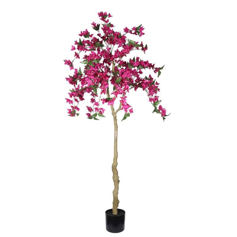 6FT Artificial Bougainvillea Tree in Black Pot - Lifelike Indoor Faux Plant for Home Decor