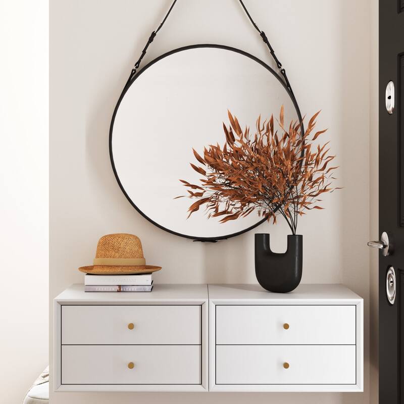 Nathan James Harper 2-Drawer Mid-Century Side Table