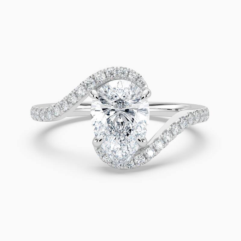 Auriya 14k Gold Pear-shaped Lab Grown Diamond Bypass Engagement Ring 1.00 to 5.00 ct. tw. (F-G, VS) - 2.00 carats - White - 6