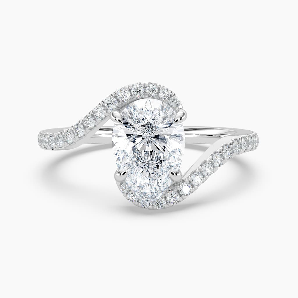 Auriya 14k Gold Pear-shaped Lab Grown Diamond Bypass Engagement Ring 1.00 to 5.00 ct. tw. (F-G, VS)