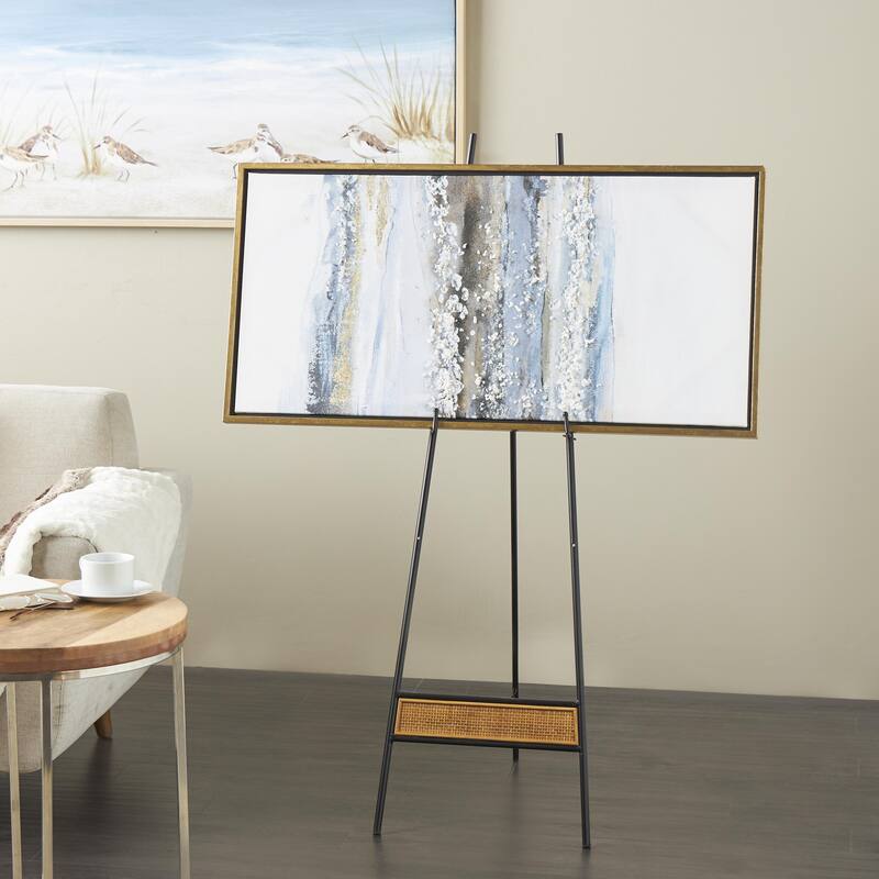 Metal Display Easel with Wood Accents - Black - Roche River Decor
