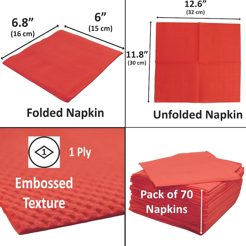 Renova Colored Dinner Disposable Paper Napkins Folded 1-Ply