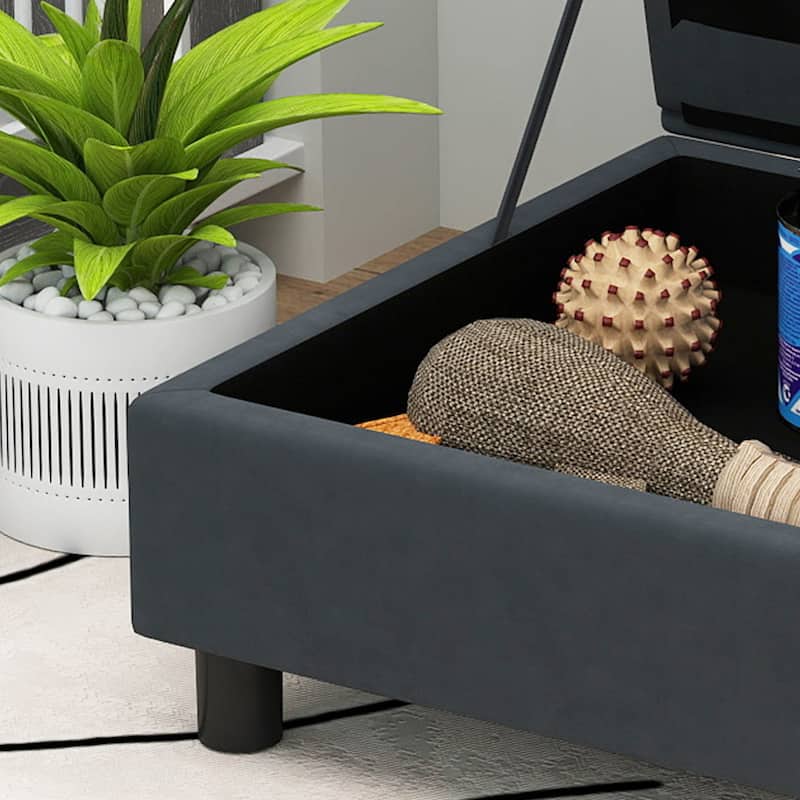 PawHut Luxury Small Dog Bed Couch W/ Storage, Little Dog Sofa