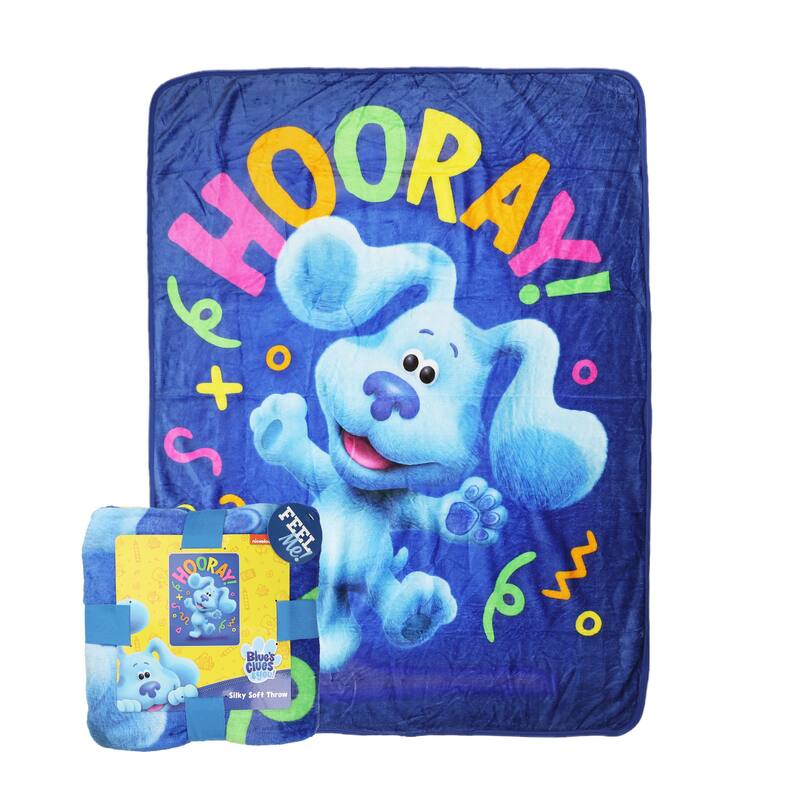 ENT 074 Blues Clues Hooray Blue, 46X60 Silk Touch Throw Bed Bath