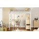 preview thumbnail 29 of 34, Twin Size Metal Loft Bed with Built-in Desk