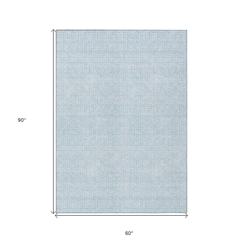 HomeRoots Geometric Transitional Rectangle Outdoor Rug