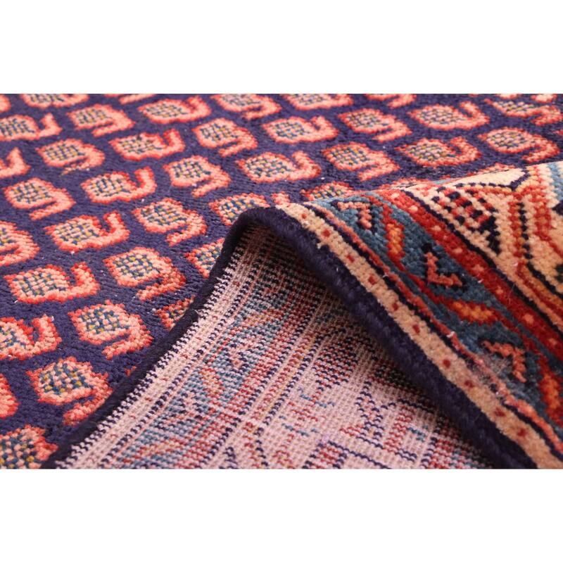 ECARPETGALLERY Hand-knotted Andelz Dark Navy Wool Rug - 3'5 x 13'5