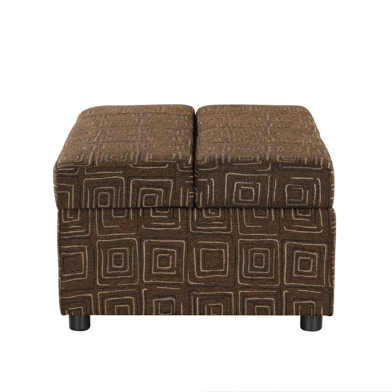 Roomfitters Twin Size Folding Ottoman Sleeper Bed with Mattress, Compact Convertible Guest Bed for Living Room