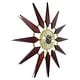 preview thumbnail 3 of 5, Orion Mid-Century Modern Large Sunburst Wall Clock 30 inch by Infinity Instruments - 30 x 1.5 x 30