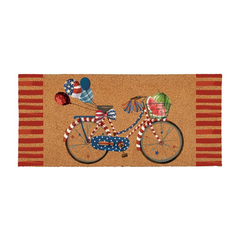 American Classic Bicycle Flocked Coir Sassafras Switch Mat 22"x10" - 22" x 10"