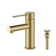 Luxury Solid Brass Single Hole Bathroom Faucet - Brushed Gold W/ Pop Up Drain