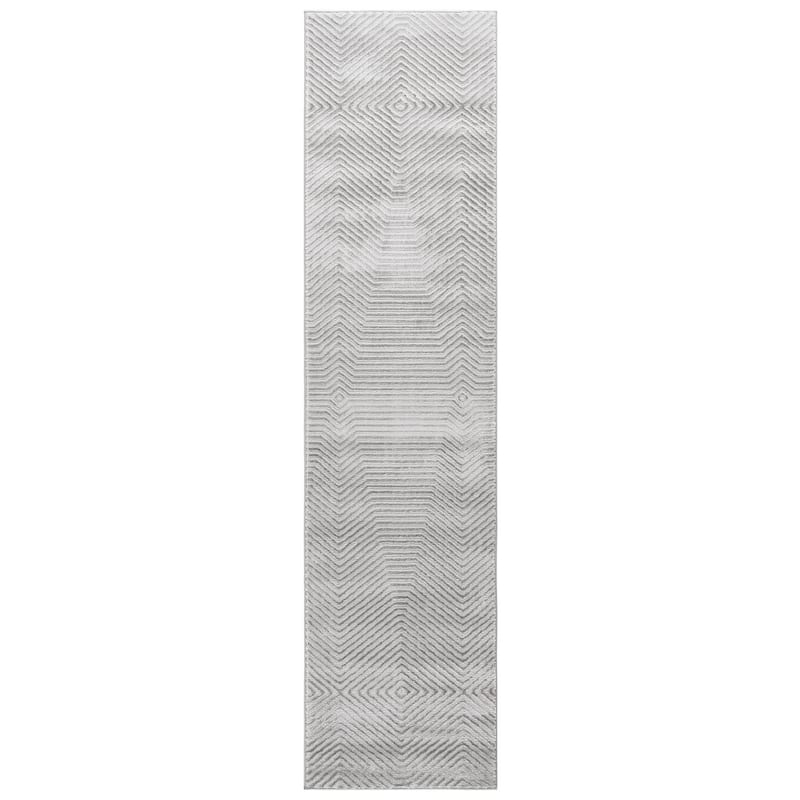 SAFAVIEH Carter Hokuto Modern & Contemporary Rug - 2' x 8' Runner - Grey/Light Grey