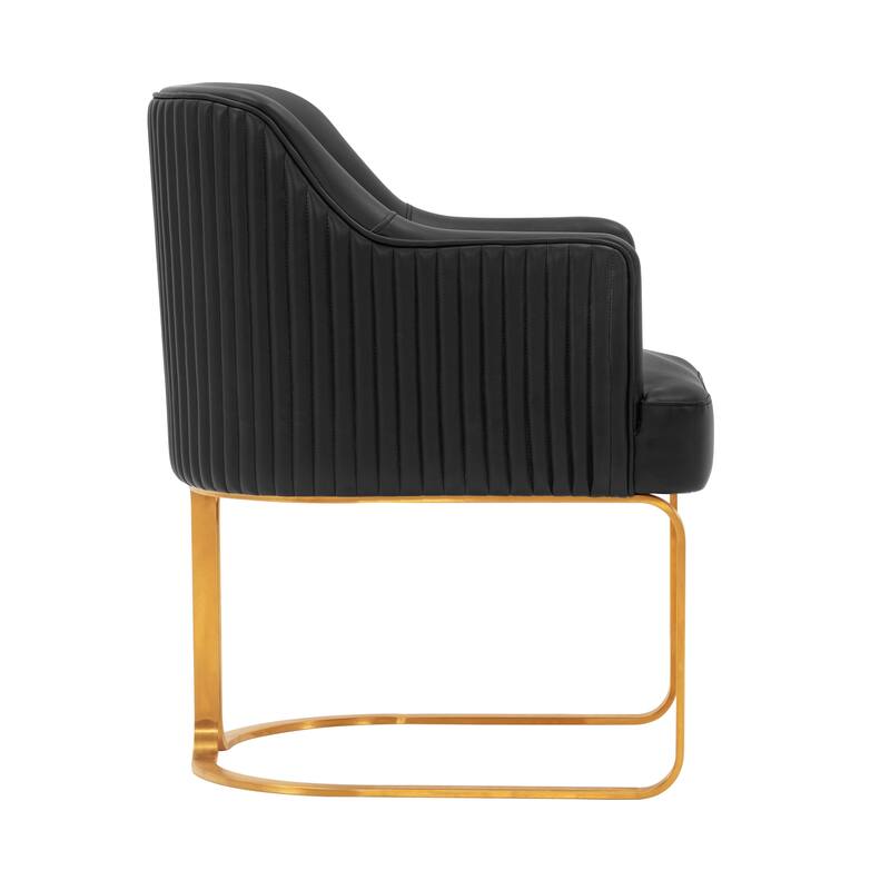 Manhattan Comfort Modern Edra Leatherette Dining Armchair