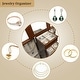 preview thumbnail 7 of 10, Costway Jewelry Cabinet Storage Chest Stand Organizer Necklace Wood - 14.8''(L) X9''(W) X38.6''(H)