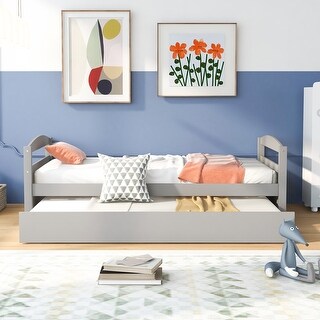Space-Saving Twin Size Daybed with Hideaway Trundle