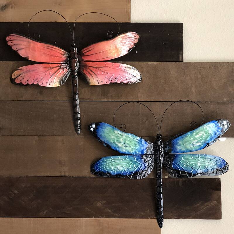 Dragonfly Wall Decor Red And Black