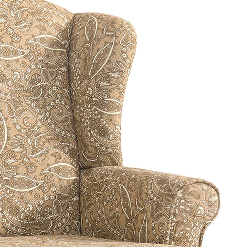 2 Set Traditional Rolled Arm Wing Back Accent Chair