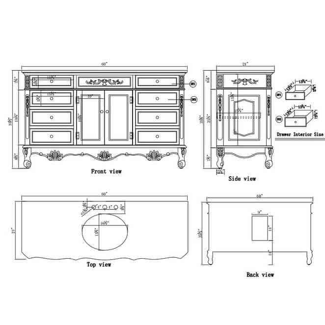 Milan Vanity Base Only