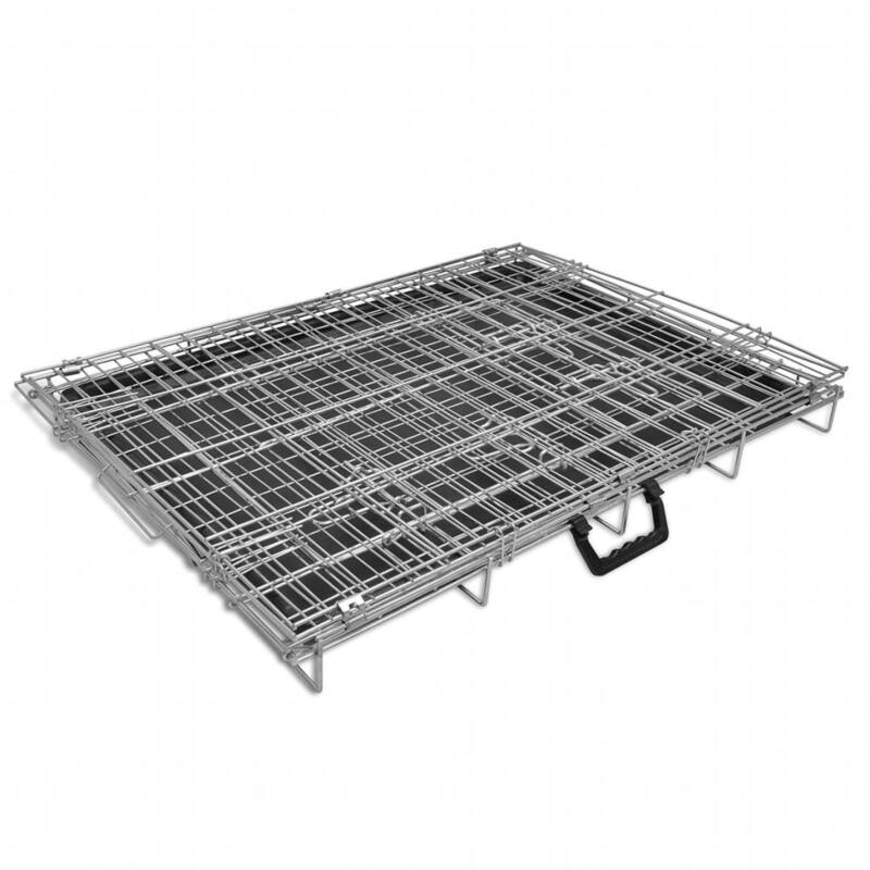 vidaXL Foldable Metal Dog Bench M